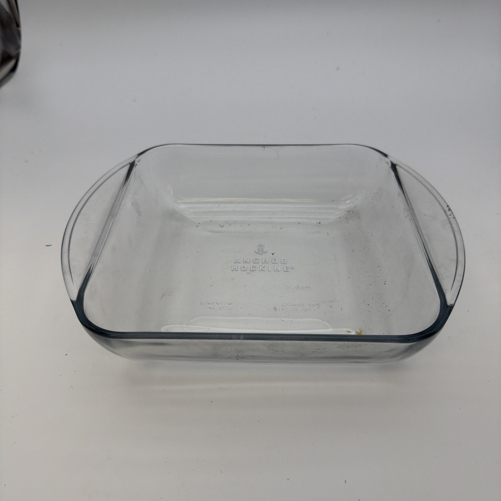 ANCHOR HOCKING CO Glass Baking Dish 8.5 X 8.5" 2 Quarts Vintage‎ Casserole Dish